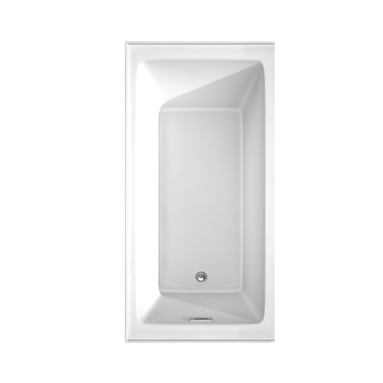 Grayley 60'' White Acrylic Alcove Soaking Bathtub