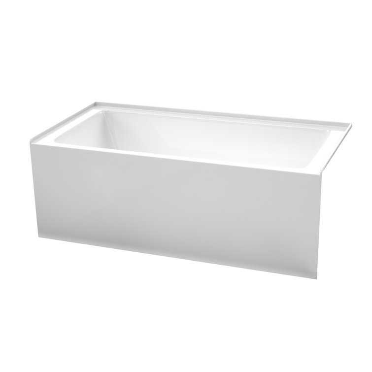 Grayley 60'' White Acrylic Alcove Soaking Bathtub