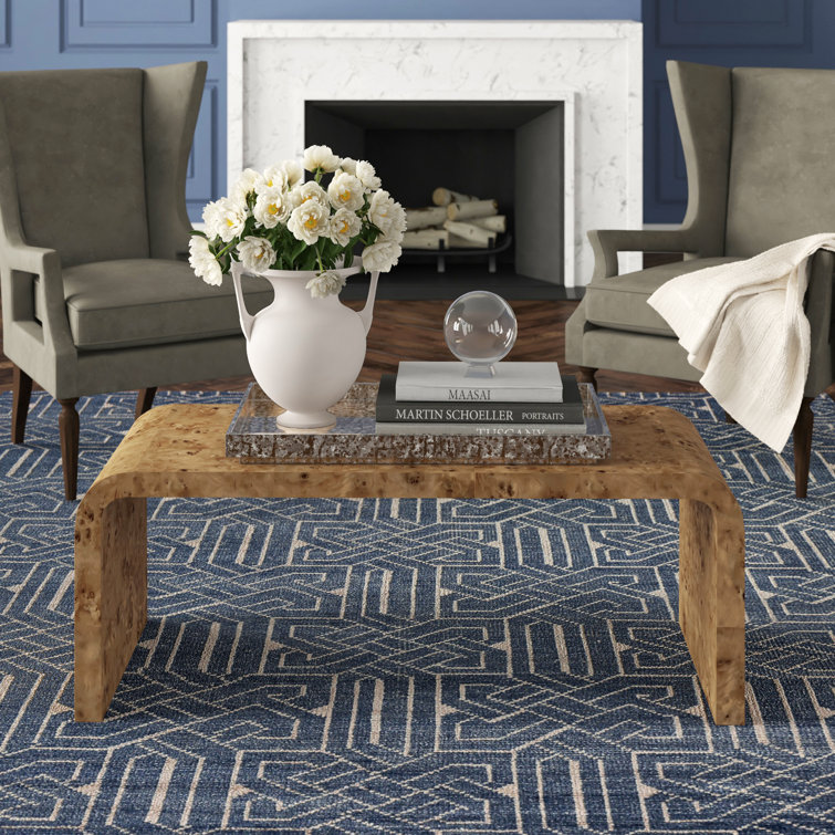 Newbury 48" Light Burlwood Rectangular Wood Coffee Table