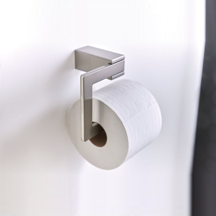 Kyvos Brushed Nickel Modern Wall Mount Toilet Paper Holder