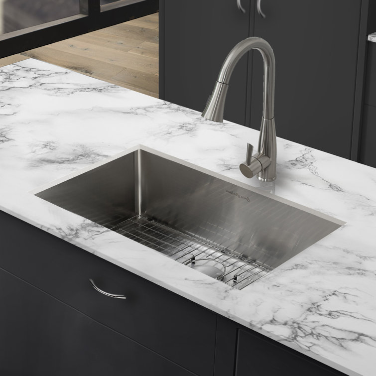 Rivage 32" Stainless Steel Single Basin Undermount Kitchen Sink