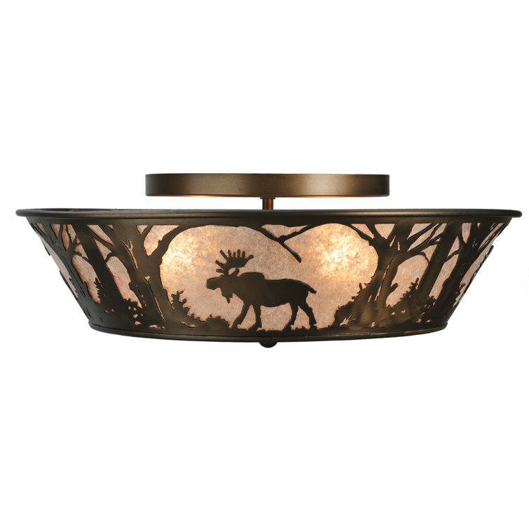Copper Globe 4-Light Indoor/Outdoor Flush Mount