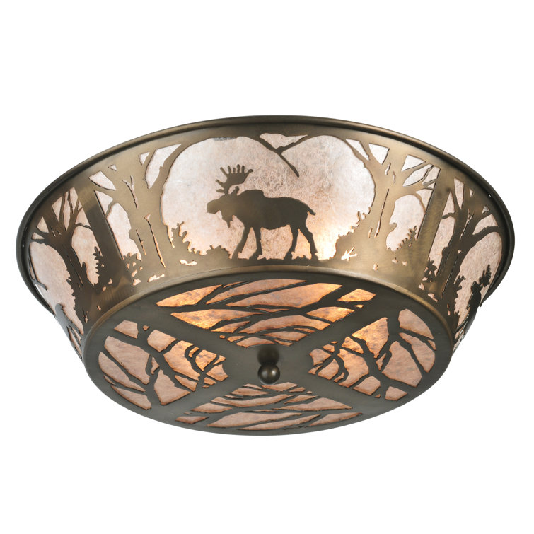 Copper Globe 4-Light Indoor/Outdoor Flush Mount
