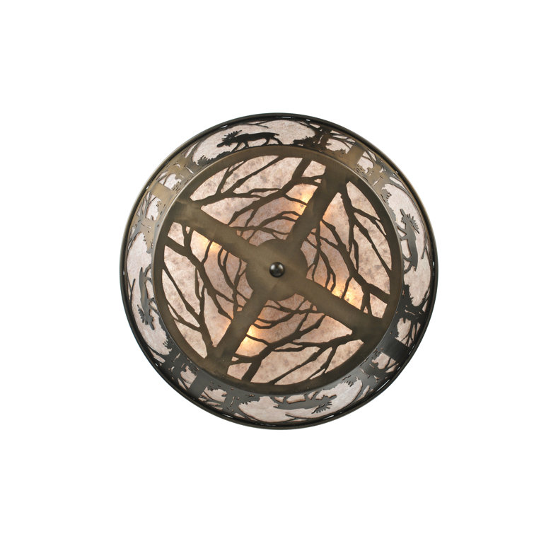 Copper Globe 4-Light Indoor/Outdoor Flush Mount
