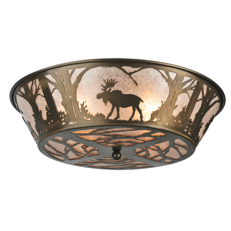 Copper Globe 4-Light Indoor/Outdoor Flush Mount