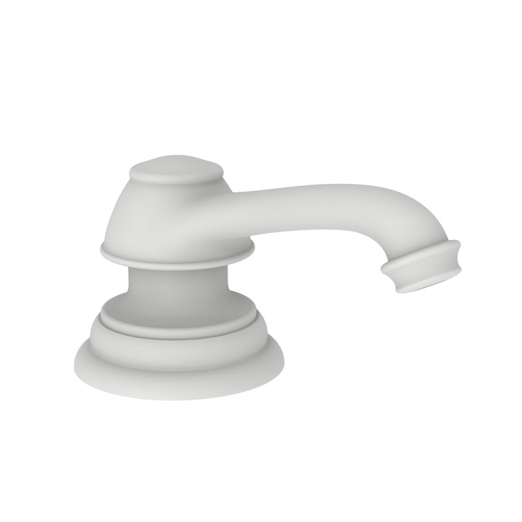 Matte White Brass Traditional Soap Dispenser