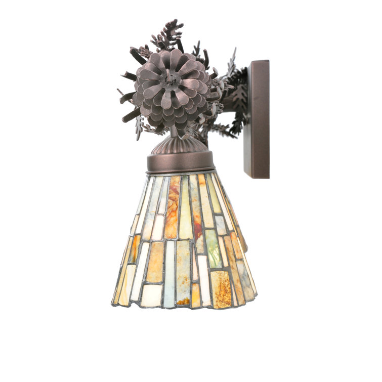 Rustic Jadestone 3-Light Vanity Fixture in Mahogany Bronze
