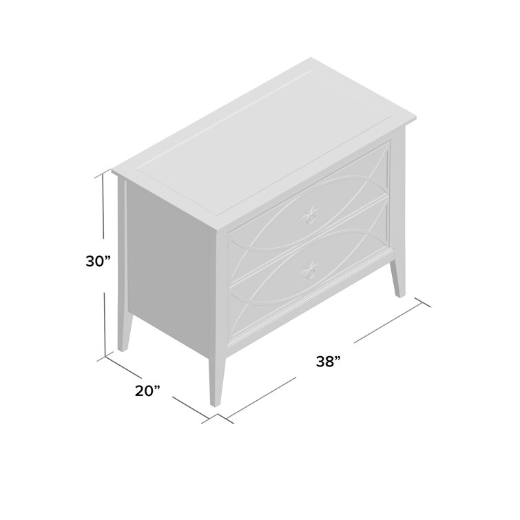 Marquesa 2 - Drawer Bachelor's Chest in Off White/Gray Cashmere