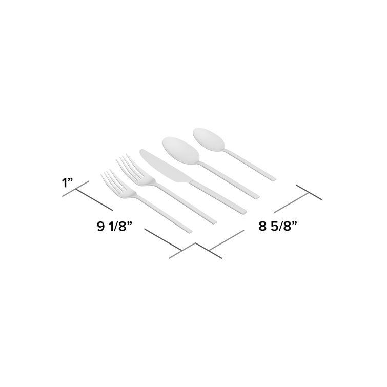 Opus Polished Stainless Steel 45-Piece Flatware Set