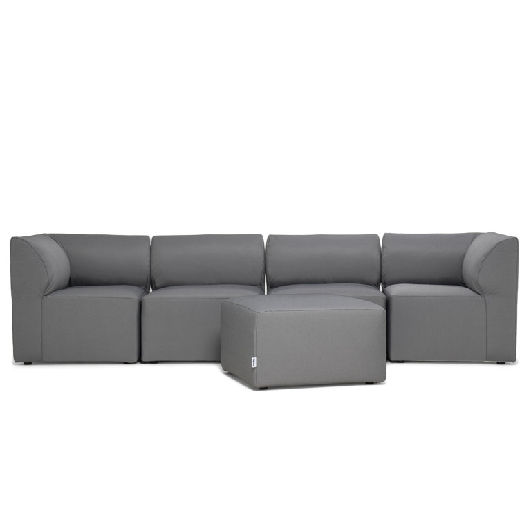 Granite 5-Piece Modular Outdoor Sectional with Ottoman
