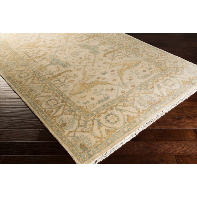 Elysian Gray Hand-Knotted Wool-Viscose Blend Rug - 9' x 13'