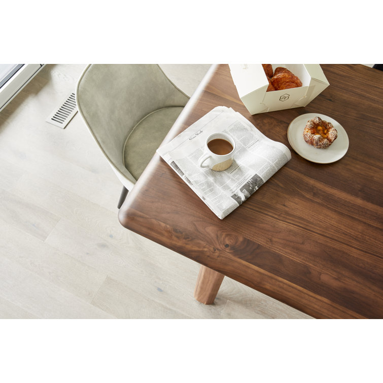 Walnut Solid Wood Rectangular Dining Table for Six