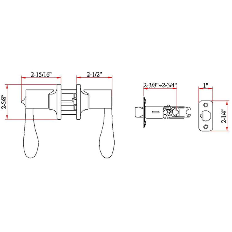 Oil Rubbed Bronze Keyed Entry Door Lever