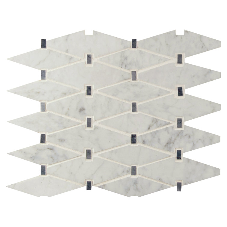 Azula Floret 12x12 Marble Mosaic Tile for Bathroom and Kitchen