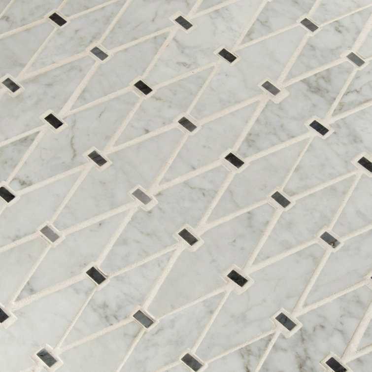 Azula Floret 12x12 Marble Mosaic Tile for Bathroom and Kitchen