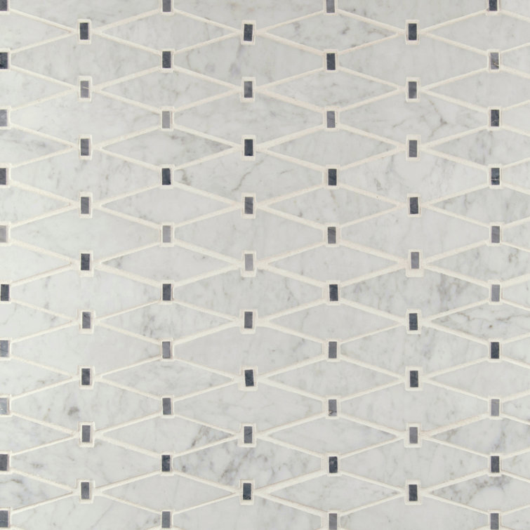 Azula Floret 12x12 Marble Mosaic Tile for Bathroom and Kitchen