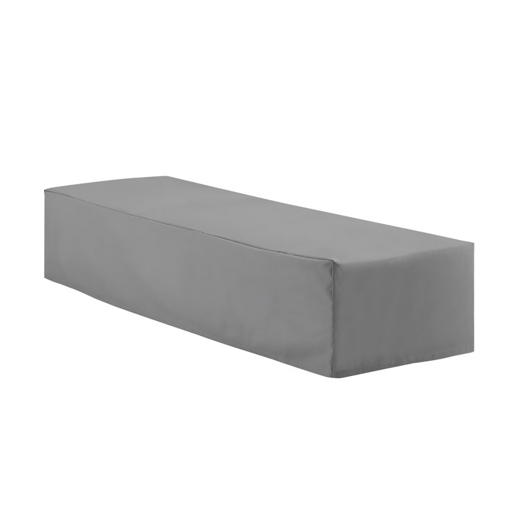 Gray Heavy-Duty Vinyl Outdoor Chaise Lounge Cover
