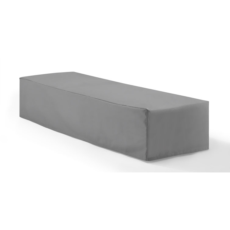 Gray Heavy-Duty Vinyl Outdoor Chaise Lounge Cover