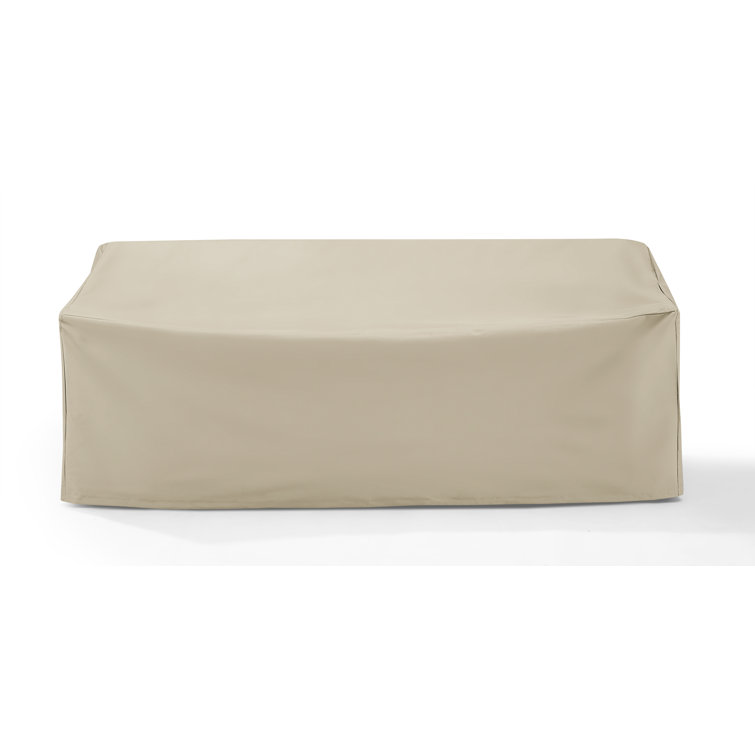 Tan Heavy-Duty Vinyl Outdoor Patio Sofa Cover