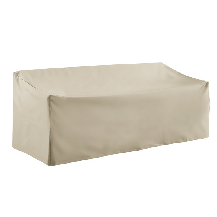 Tan Heavy-Duty Vinyl Outdoor Patio Sofa Cover