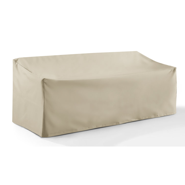 Tan Heavy-Duty Vinyl Outdoor Patio Sofa Cover