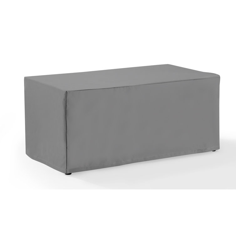 Gray Heavy-Duty Vinyl Outdoor Rectangular Table Cover