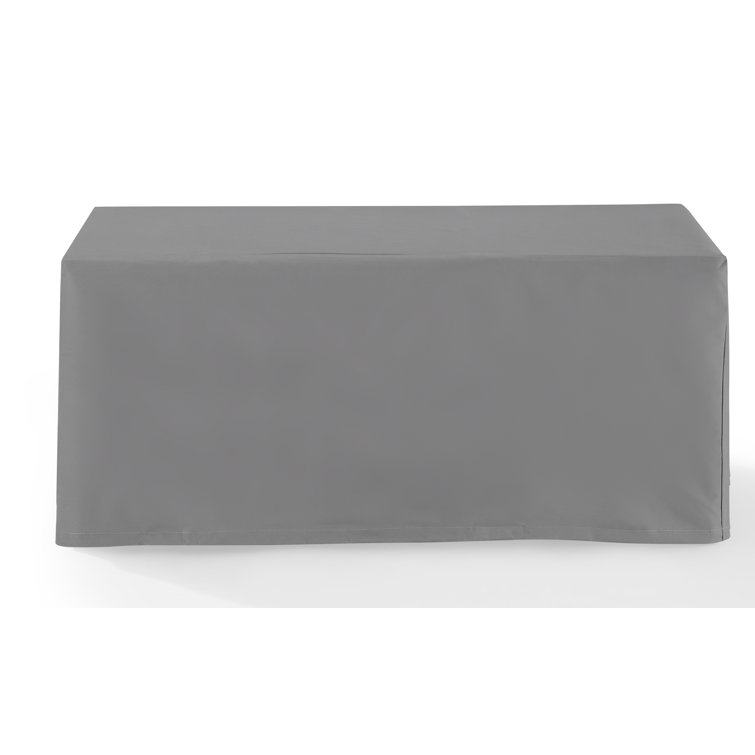 Gray Heavy-Duty Vinyl Outdoor Rectangular Table Cover