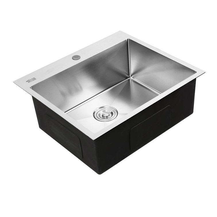 25 Inch Stainless Steel Single Bowl Drop-In Bar Sink