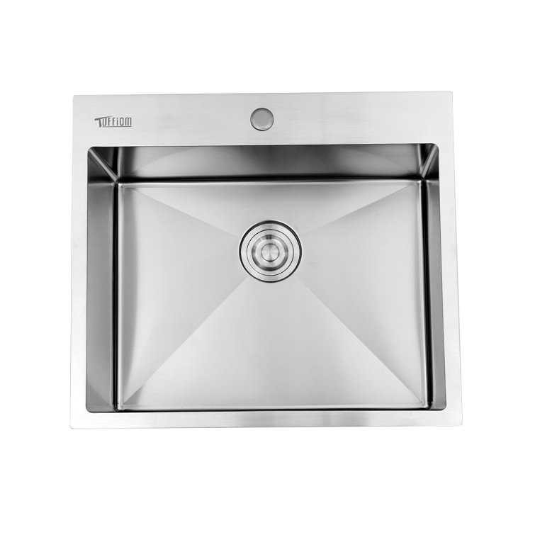 25 Inch Stainless Steel Single Bowl Drop-In Bar Sink