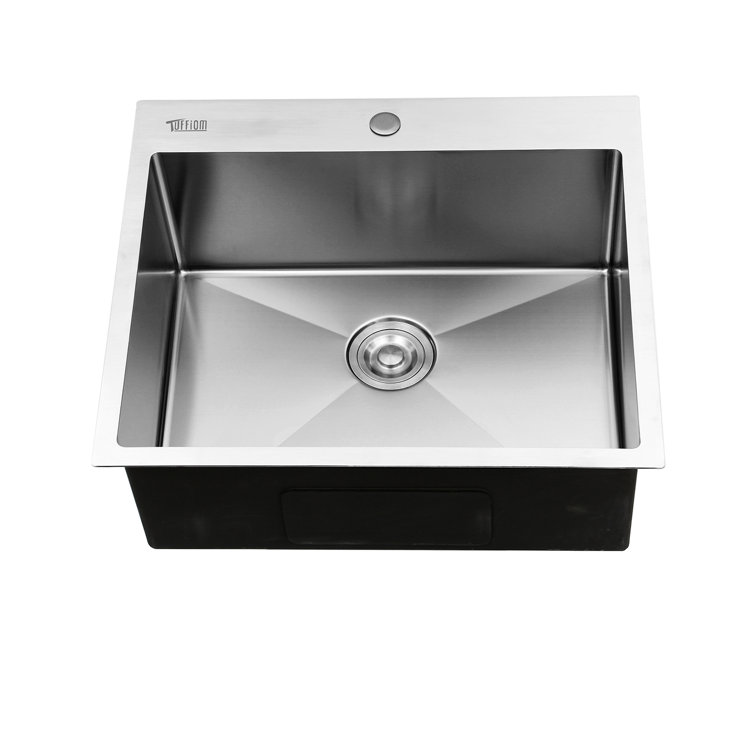 25 Inch Stainless Steel Single Bowl Drop-In Bar Sink
