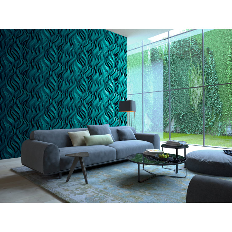White 24" x 24" 3D Textured Geometric Wall Panels