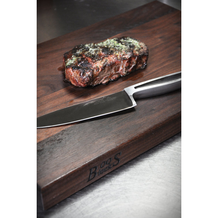 Walnut Wood Square Cutting Board with Bun Feet, 12" x 12"