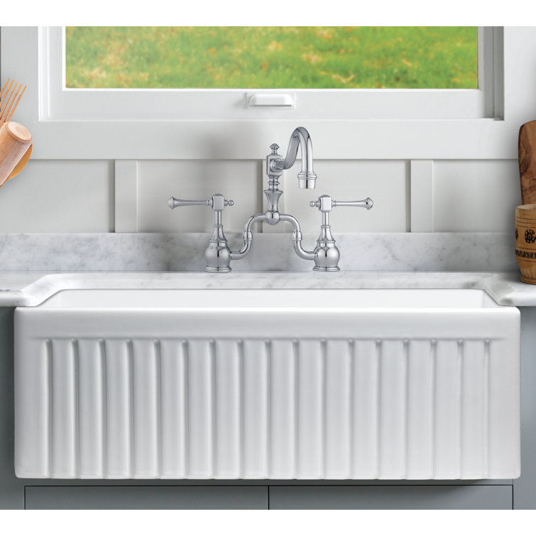 Empire Industries 33" White Fireclay Farmhouse Kitchen Sink
