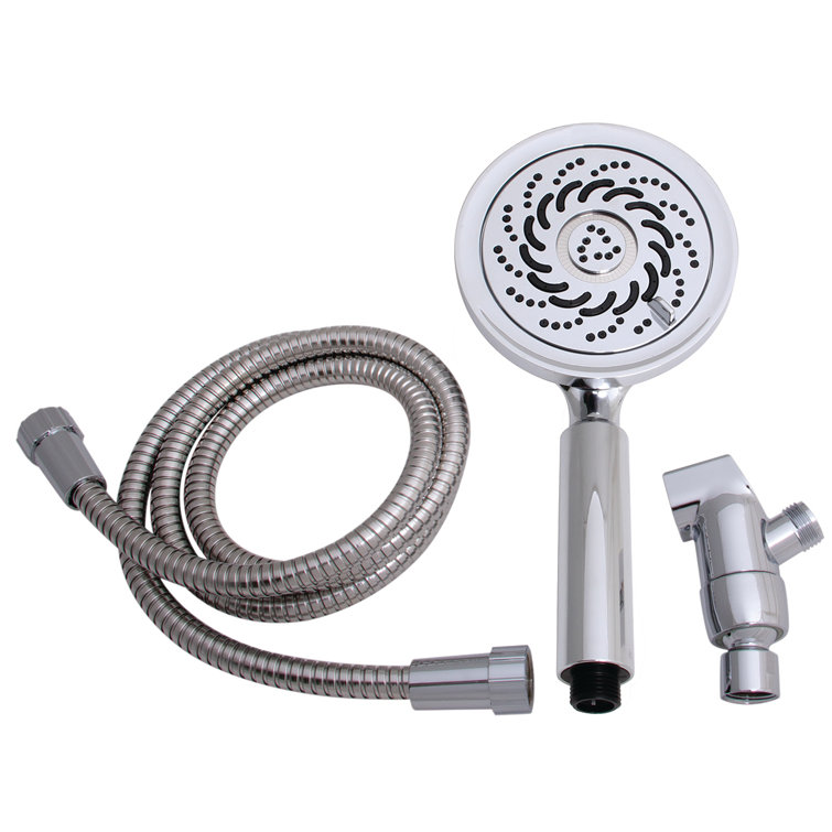 Polished Chrome Multi-Function Handheld Shower Head with Hose
