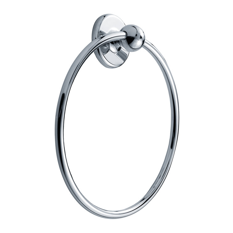 Polished Chrome Wall Mounted Circular Towel Ring