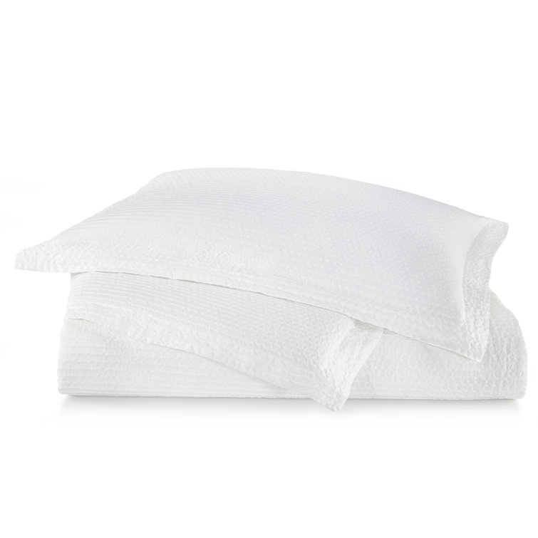 White Cotton Matelasse Standard/Queen Pillow Sham