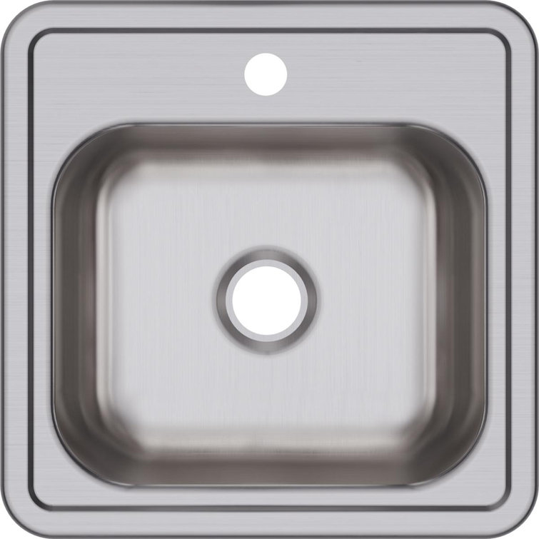 Dayton 15" Stainless Steel Single Bowl Drop-In Bar Sink