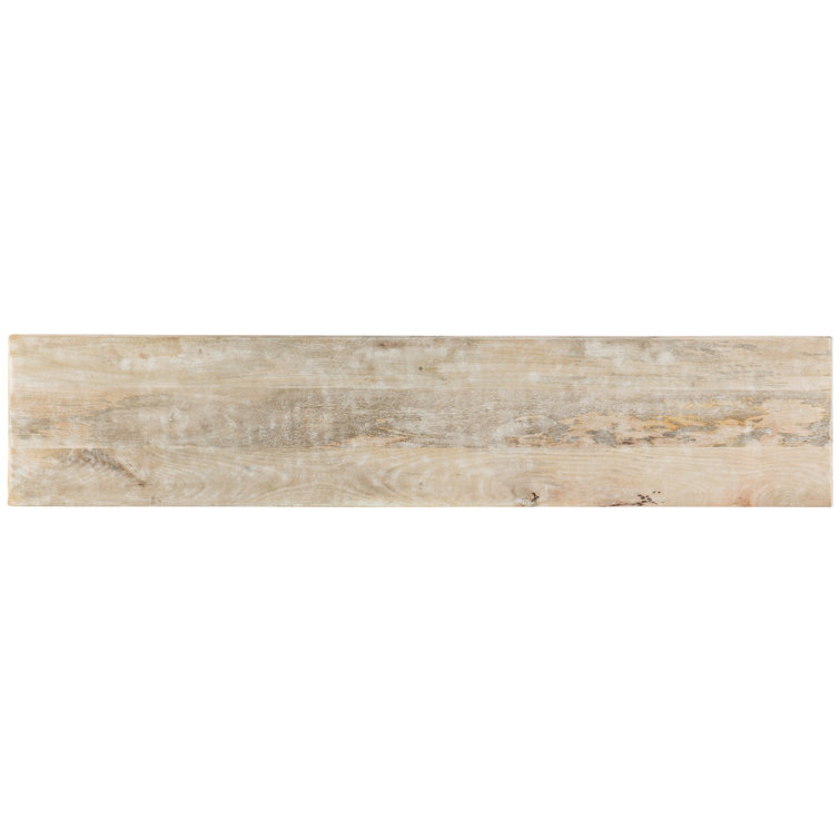 86'' Light Wood Entertainment Console with Metal Base