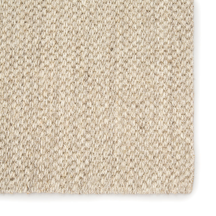 Ivory Wool Flat Woven Reversible 5'x8' Area Rug