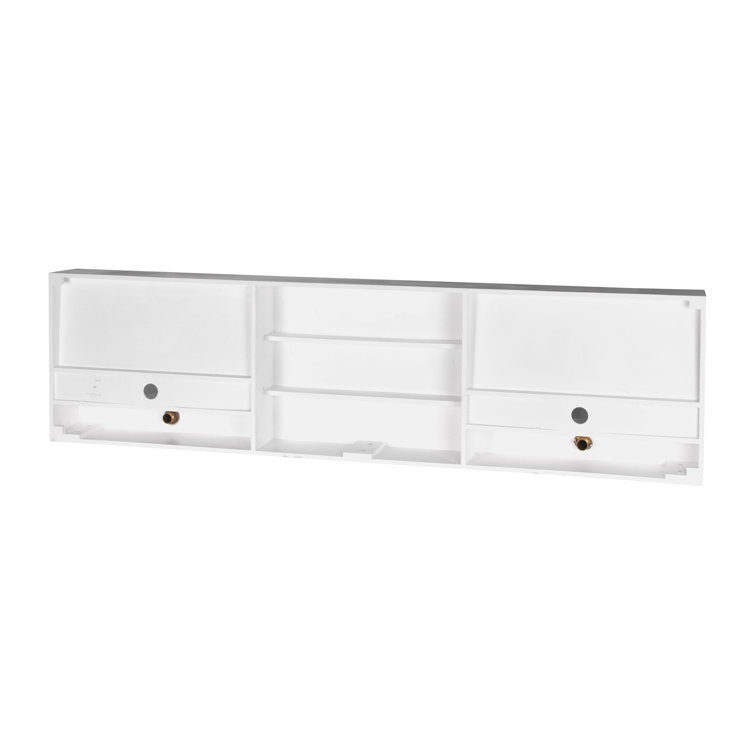 Juniper 72" Matte White Stone Wall-Mounted Double Basin Sink