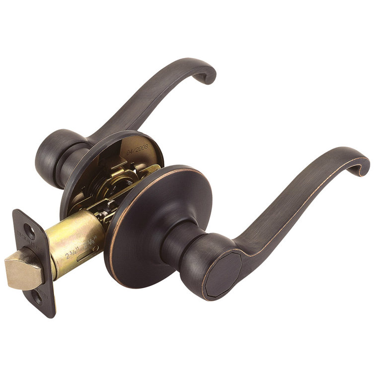 Oil Rubbed Bronze Scroll Passage Door Lever Handle