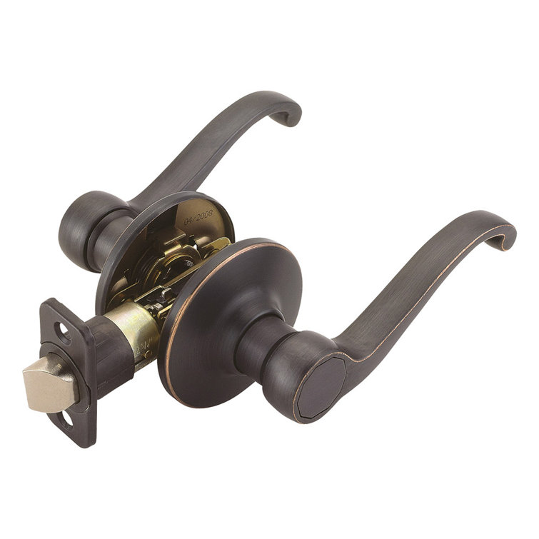 Oil Rubbed Bronze Scroll Passage Door Lever Handle