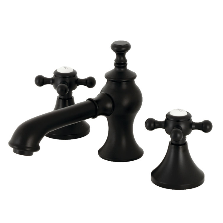 English Country Polished Brass 8" Widespread Bathroom Faucet