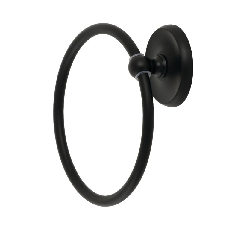 Matte Black Wall Mounted Classic Towel Ring