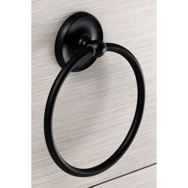 Matte Black Wall Mounted Classic Towel Ring