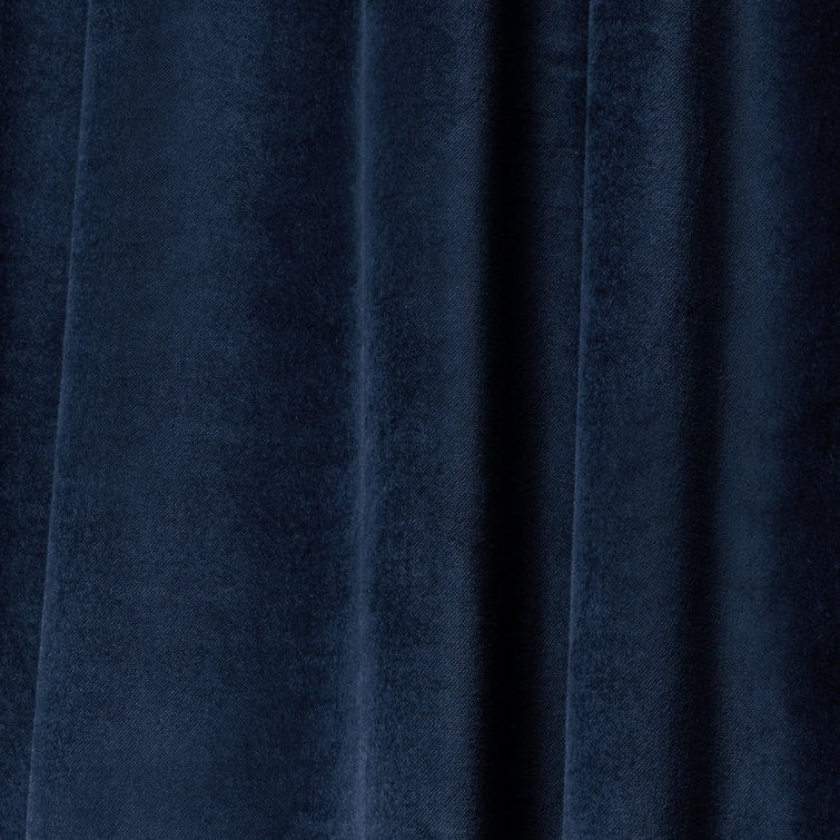 Navy 63" Cotton Polyester Blackout Curtain Panel