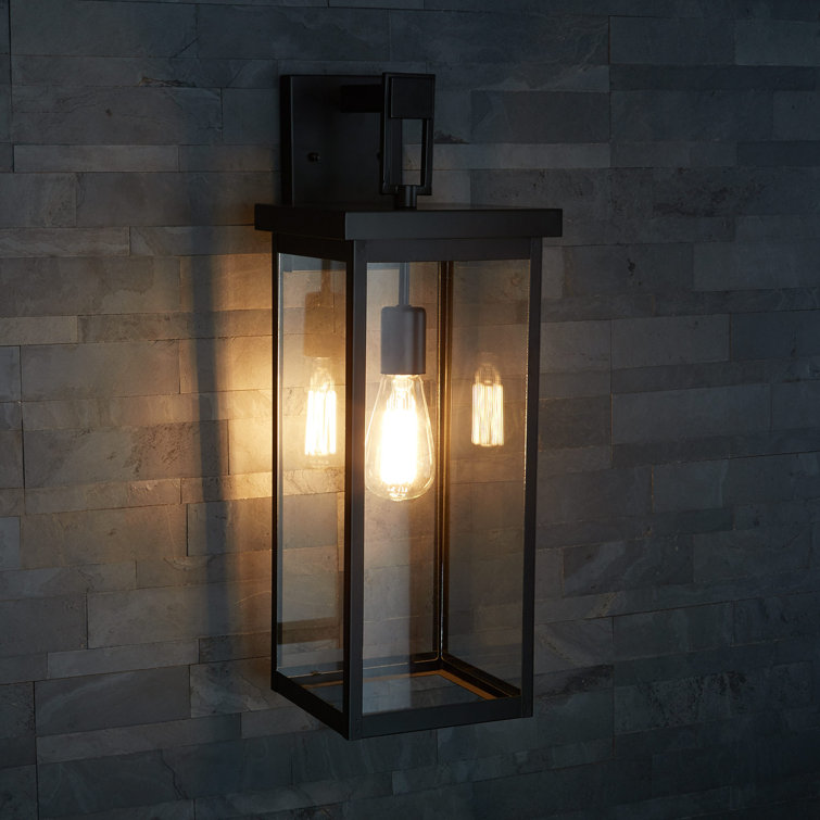 Barkeley 22" Black Bronze Steel Outdoor Wall Sconce