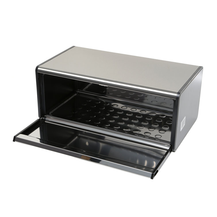 Matte Steel Fingerprint Proof Fall Front Bread Box