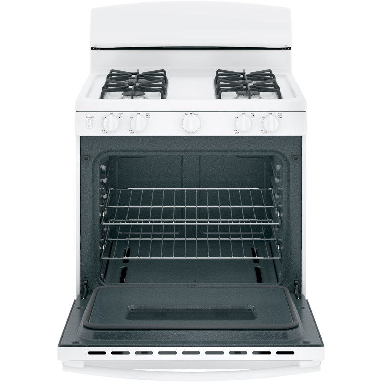 30" White Freestanding Gas Range with 4.8 cu. ft. Oven