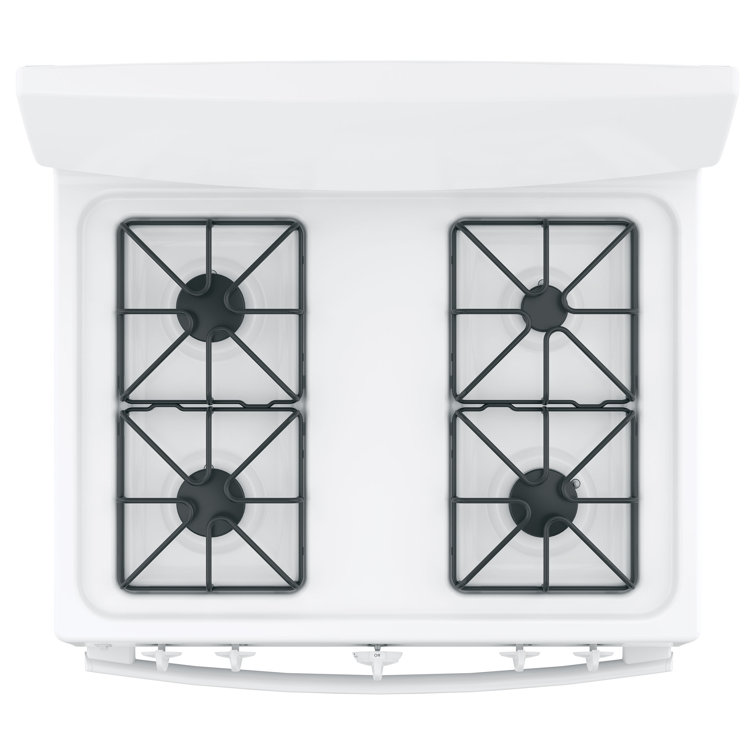 30" White Freestanding Gas Range with 4.8 cu. ft. Oven